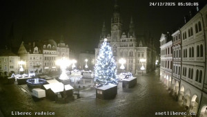 Město Liberec - Náměstí Dr. Edvarda Beneše - 24.12.2025 v 05:45