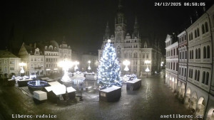 Město Liberec - Náměstí Dr. Edvarda Beneše - 24.12.2025 v 06:45