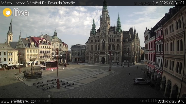 City of Liberec - Dr. Edvard Beneš Square - 1.8.2026 v 08:30