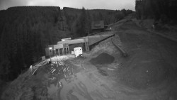 Modrá sjezdovka - dojezd k lanové dráze