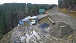 Modrá sjezdovka - dojezd k lanové dráze