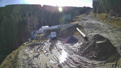 Modrá sjezdovka - dojezd k lanové dráze