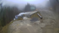 Modrá sjezdovka - dojezd k lanové dráze