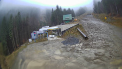 Modrá sjezdovka - dojezd k lanové dráze