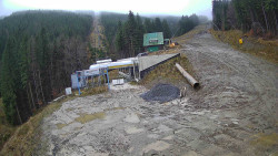 Modrá sjezdovka - dojezd k lanové dráze