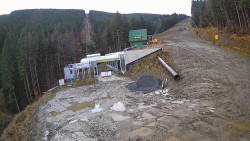 Modrá sjezdovka - dojezd k lanové dráze