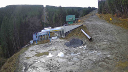 Modrá sjezdovka - dojezd k lanové dráze