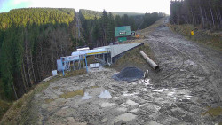 Modrá sjezdovka - dojezd k lanové dráze