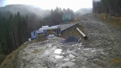 Modrá sjezdovka - dojezd k lanové dráze