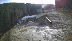 Modrá sjezdovka - dojezd k lanové dráze