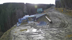 Modrá sjezdovka - dojezd k lanové dráze