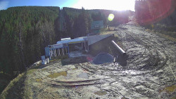 Modrá sjezdovka - dojezd k lanové dráze