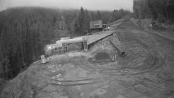 Modrá sjezdovka - dojezd k lanové dráze