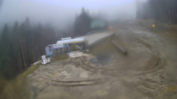 Modrá sjezdovka - dojezd k lanové dráze