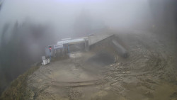 Modrá sjezdovka - dojezd k lanové dráze