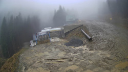 Modrá sjezdovka - dojezd k lanové dráze