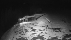 Modrá sjezdovka - dojezd k lanové dráze