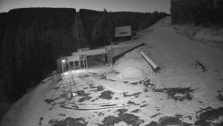 Modrá sjezdovka - dojezd k lanové dráze