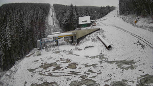 Červenohorské sedlo - Modrá sjezdovka - dojezd k lanové dráze - 19.11.2025 v 08:40 Červenohorské sedlo - Modrá sjezdovka - dojezd k lanové dráze - 19.11.2025 v 08:40