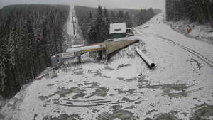 Červenohorské sedlo - Modrá sjezdovka - dojezd k lanové dráze - 19.11.2025 v 09:40 Červenohorské sedlo - Modrá sjezdovka - dojezd k lanové dráze - 19.11.2025 v 09:40