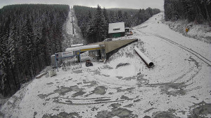 Červenohorské sedlo - Modrá sjezdovka - dojezd k lanové dráze - 19.11.2025 v 11:01 Červenohorské sedlo - Modrá sjezdovka - dojezd k lanové dráze - 19.11.2025 v 11:01