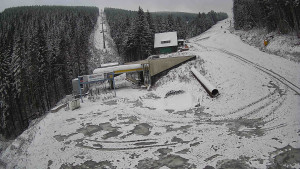 Červenohorské sedlo - Modrá sjezdovka - dojezd k lanové dráze - 19.11.2025 v 11:40 Červenohorské sedlo - Modrá sjezdovka - dojezd k lanové dráze - 19.11.2025 v 11:40