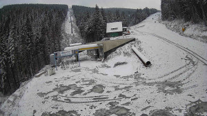 Červenohorské sedlo - Modrá sjezdovka - dojezd k lanové dráze - 19.11.2025 v 12:20 Červenohorské sedlo - Modrá sjezdovka - dojezd k lanové dráze - 19.11.2025 v 12:20