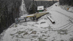 Modrá sjezdovka - dojezd k lanové dráze