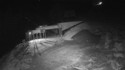 Modrá sjezdovka - dojezd k lanové dráze