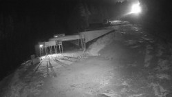 Modrá sjezdovka - dojezd k lanové dráze