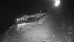 Modrá sjezdovka - dojezd k lanové dráze