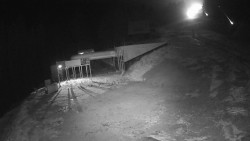 Modrá sjezdovka - dojezd k lanové dráze