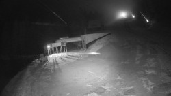 Modrá sjezdovka - dojezd k lanové dráze