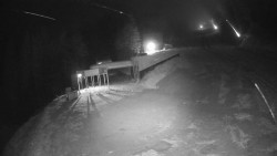 Modrá sjezdovka - dojezd k lanové dráze