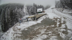 Modrá sjezdovka - dojezd k lanové dráze