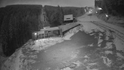 Modrá sjezdovka - dojezd k lanové dráze