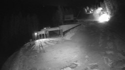 Modrá sjezdovka - dojezd k lanové dráze