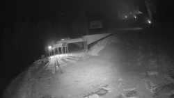 Modrá sjezdovka - dojezd k lanové dráze