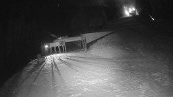 Modrá sjezdovka - dojezd k lanové dráze