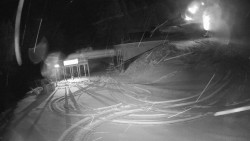 Modrá sjezdovka - dojezd k lanové dráze