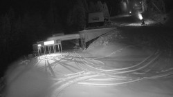 Modrá sjezdovka - dojezd k lanové dráze