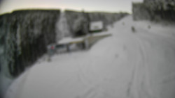 Modrá sjezdovka - dojezd k lanové dráze