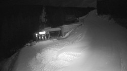 Modrá sjezdovka - dojezd k lanové dráze