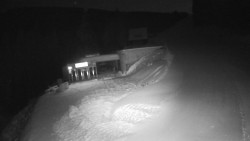 Modrá sjezdovka - dojezd k lanové dráze