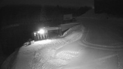 Modrá sjezdovka - dojezd k lanové dráze