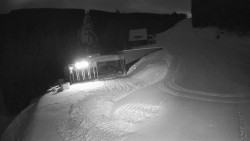 Modrá sjezdovka - dojezd k lanové dráze