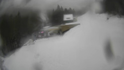 Modrá sjezdovka - dojezd k lanové dráze