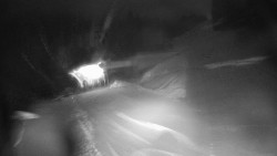 Modrá sjezdovka - dojezd k lanové dráze