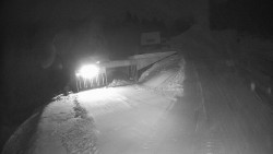 Modrá sjezdovka - dojezd k lanové dráze