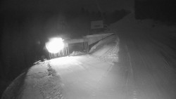 Modrá sjezdovka - dojezd k lanové dráze